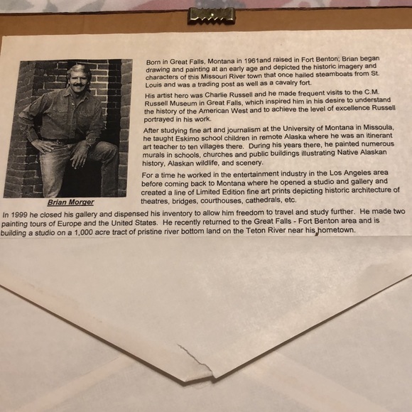 Vintage Lewis & Clark Enchanting Cascades by Brian Morger - 15.25x9.25 - Picture 4 of 5